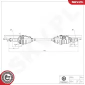 ESEN SKV Aandrijfas 40SKV012