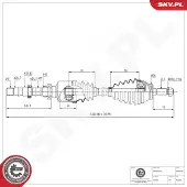 ESEN SKV 40SKV186 Aandrijfas