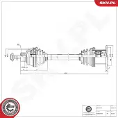 ESEN SKV 40SKV114 Aandrijfas