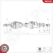 ESEN SKV 40SKV155 Aandrijfas