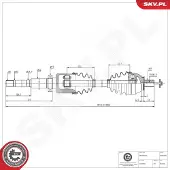 ESEN SKV 40SKV308 Aandrijfas