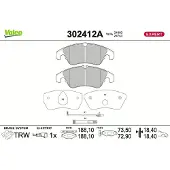 Valeo 302412A Remblokken