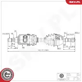 ESEN SKV 40SKV215 Aandrijfas