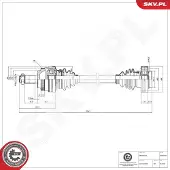 ESEN SKV 40SKV029 Aandrijfas