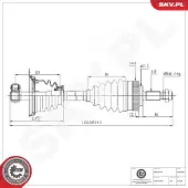 ESEN SKV 40SKV095 Aandrijfas