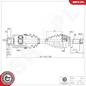 ESEN SKV 40SKV227 Aandrijfas