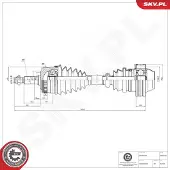 ESEN SKV Aandrijfas 40SKV135
