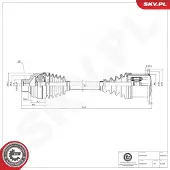 ESEN SKV 40SKV023 Aandrijfas