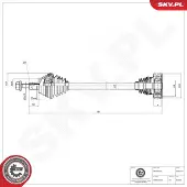 ESEN SKV 40SKV274 Aandrijfas