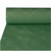 Damast tafelkleed papier 118cmx8m dgroen groen Papier Damast Tafelkleden
