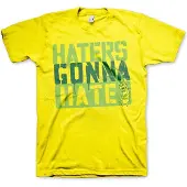 Hybris SpongeBob SquarePants Heren Tshirt -S- Haters Gonna Hate Geel