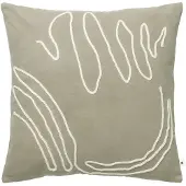 Ferm Living Jot Kussenhoes Natural Elm Green