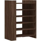 vidaXL Schoenenkast 74,5x37,5x100 cm bewerkt hout bruin eikenkleurig