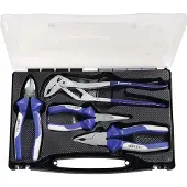 Promat /Tecwerk Set tangen | inhoud: 4-delig | verchroomd | kunststof koffer - 4000810814