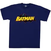 DC Comics Batman Heren Tshirt -2XL- Retro Logo Blauw