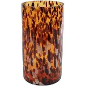 Coppens Vaas Neva L bruin/goud recht glas