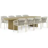 4 Seasons Outdoor Allora/Falcon 300 cm dining tuinset 9-delig