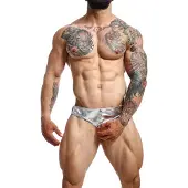 MaleBasics Strings & Slips Metaal - DNGEON Cockring Jockstrap - Zilver