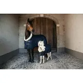 Kentucky Horsewear Horsewear - Showdeken - 600D - 110 cm / 5'3 - Vegan konijnenvacht - Marineblauw