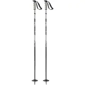 Salomon - Skistokken - Steep Black/Grey voor Unisex van Aluminium - Maat 115 cm - Zwart