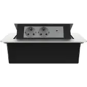 Livolo Stekkerdoos | Pop-Up | Zilver | 3 | Wandcontactdoos | USB-C | Inbouw