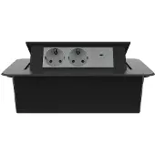 Livolo Stekkerdoos | Pop-Up | Zwart | 3 | Wandcontactdoos | USB-C | Inbouw