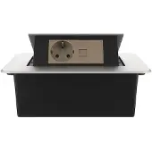 Livolo  | Zilver | 2 | Pop-Up Stekkerdoos | Push | Inbouw |