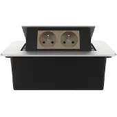 Livolo  | Zilver | 2 | Pop-Up Stekkerdoos | Push | Inbouw | France |