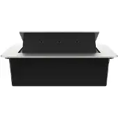 Livolo Stekkerdoos | Pop-Up | Zilver | 3-Voudige USB-C Oplader | Push Inbouw