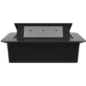 Livolo Stekkerdoos | Pop-Up | Zwart | 3-Voudige USB-C Oplader | Push Inbouw