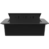 Livolo Stekkerdoos | Pop-Up | Zwart | Push | Inbouw | USB & USB-C | Zwart