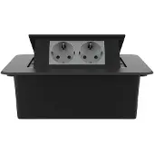 Livolo  | Zwart | 2 | Pop-Up Stekkerdoos | Push | Inbouw |