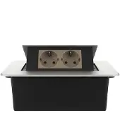 Livolo  | Zilver | 2 | Pop-Up Stekkerdoos | Push | Inbouw |