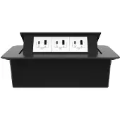Livolo Stekkerdoos | Pop-Up | Zwart | Push | Inbouw | USB & USB-C | Wit