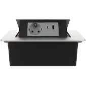Livolo  | Zilver | 2 | Pop-Up Stekkerdoos | Push | Inbouw |