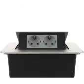 Livolo  | Zilver | 2 | Pop-Up Stekkerdoos | Push | Inbouw |