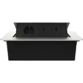 Livolo Stekkerdoos | Pop-Up | Zilver | 3 | Push | Inbouw | Dubbele USB/USB-C