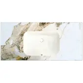 Lambini Designs Cantik keramische wastafel 100cm licht marmer zonder kraangat