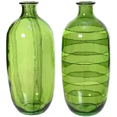 Décoris Vaas recycled glas H31cm groen groen Keramiek Vaas