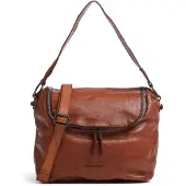 Harold's Leer schoudertas schoudertas Submarine Zipperbag Cognac bruine