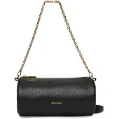 Coccinelle Leren Schoudertas Avondtas Aura Mini Bag Noir Zwart