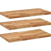 vidaXL Wandschappen 3 st zwevend olieafwerking 60x40x4 cm acaciahout