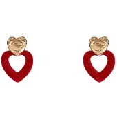 Go Dutch Label Oorknoppen Velvet Hearts Rood