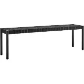&tradition Betty TK5 bankje black, zwartkleurige gevlochten linnen zitting