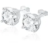 Elenza AMS Elenza .925 Zilveren Studs met Zirconia – 8mm