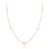 Cilla Jewels ketting Letter V Rosegoud Verguld