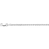 The Jewelry Collection Zilveren Enkelbandje koord 2 1004270 26 cm