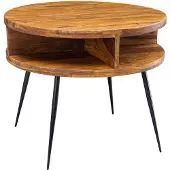 Wohnling Salontafel sheeshamhout zwart 60 cm
