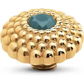 Melano Vivid Lotus CZ Steentje Retro Blue | Goud