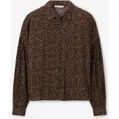 Sissy-Boy Donkergoene blouse met leopard print | Maat: S
